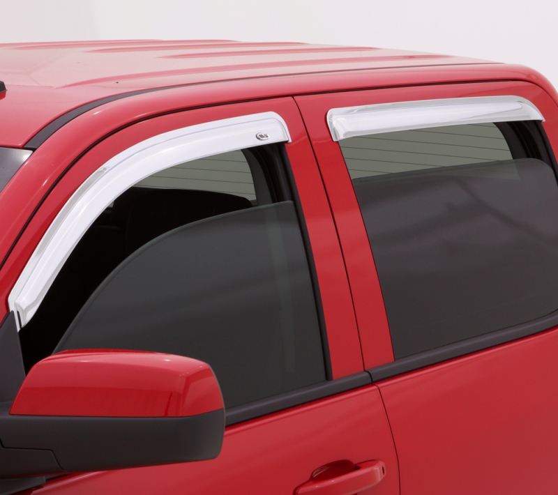 AVS 07-18 Toyota Tundra Double Cab Ventvisor Front & Rear Window Deflectors 4pc - Chrome - 684761