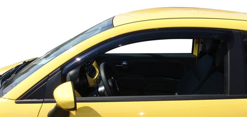 AVS 11-17 Fiat 500 Ventvisor Outside Mount Window Deflectors 2pc - Smoke - 92385