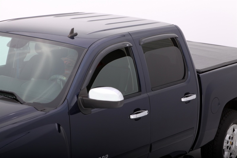 AVS 07-13 Chevy Silverado 1500 Ext. Cab Ventvisor Outside Mount Window Deflectors 4pc - Smoke - 94040