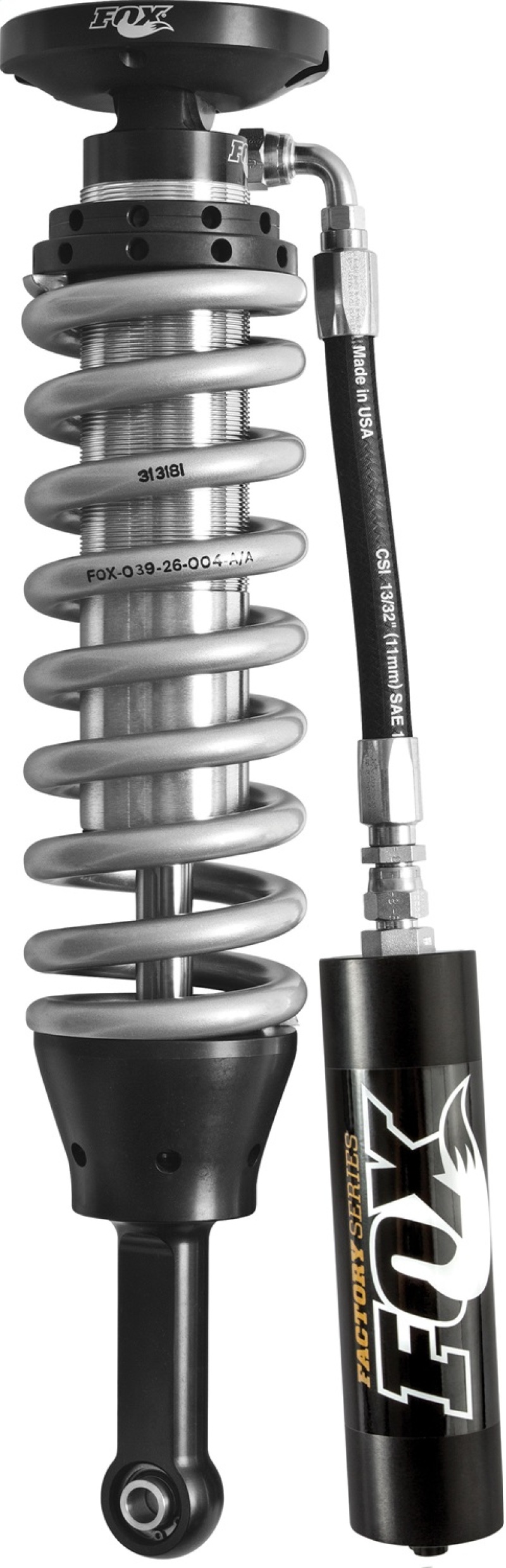 Fox 05+ Tacoma w/UCA 2.5 Factory Series 4.94in. Remote Res. Coilover Set / Mid-Travel - Black/Zinc - 880-02-418