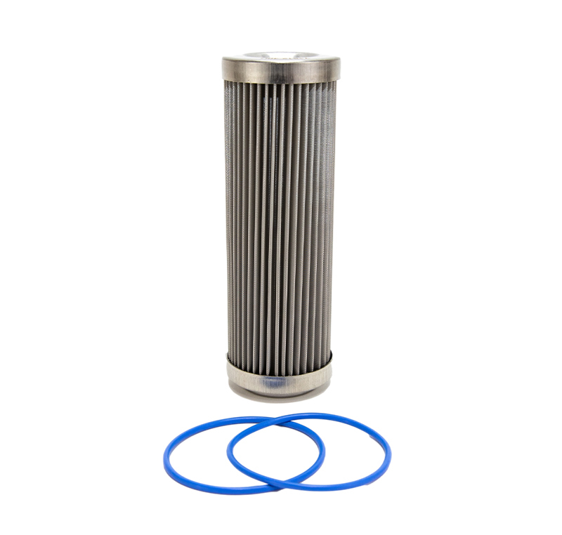 Fuelab 40 Micron Stainless Steel Replacement Element - 6in w/2 O-Rings & Instructions - 71812