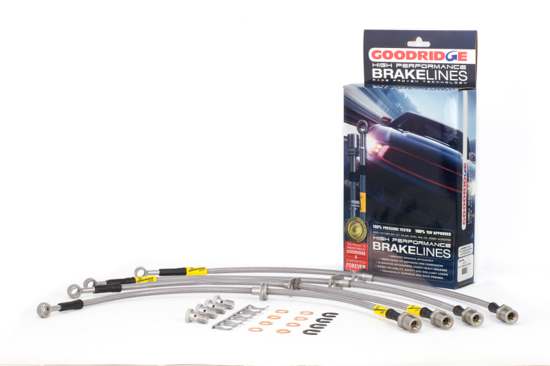 Goodridge 08-14 Subaru STi (w/Brembo Calipers) Stainless Steel Brake Line Kit - 24219