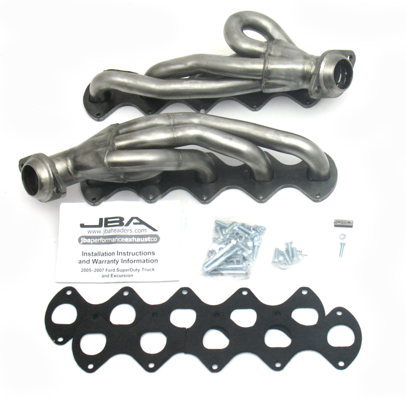 JBA 05-10 Ford F-Series 6.8L 3V V10 1-1/2in Primary Raw 409SS Cat4Ward Header - 1670S