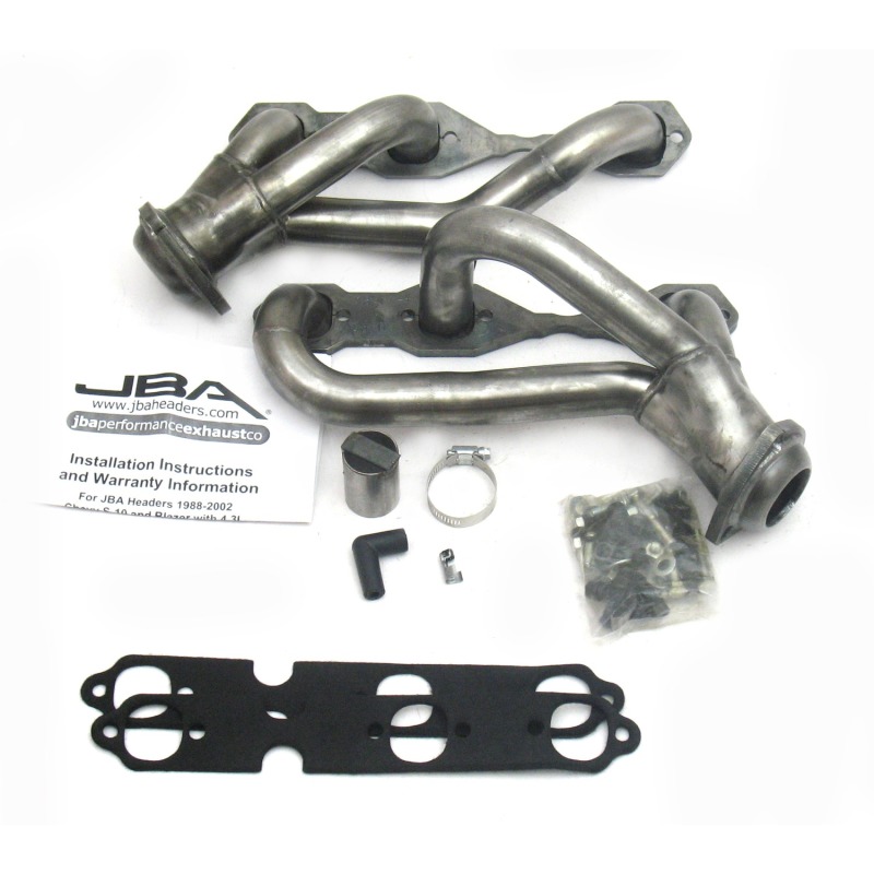 JBA 88-95& 02-03 GM S-Truck 4.3L V6 2WD 1-1/2in Primary Raw 409SS Cat4Ward Header - 1840S-4