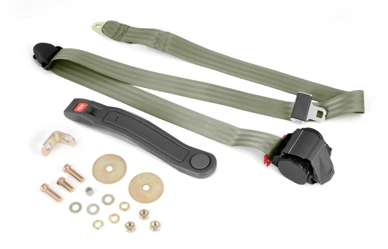 Omix 3-Point Seat Belt Olive Retractable Universal - 13202.42