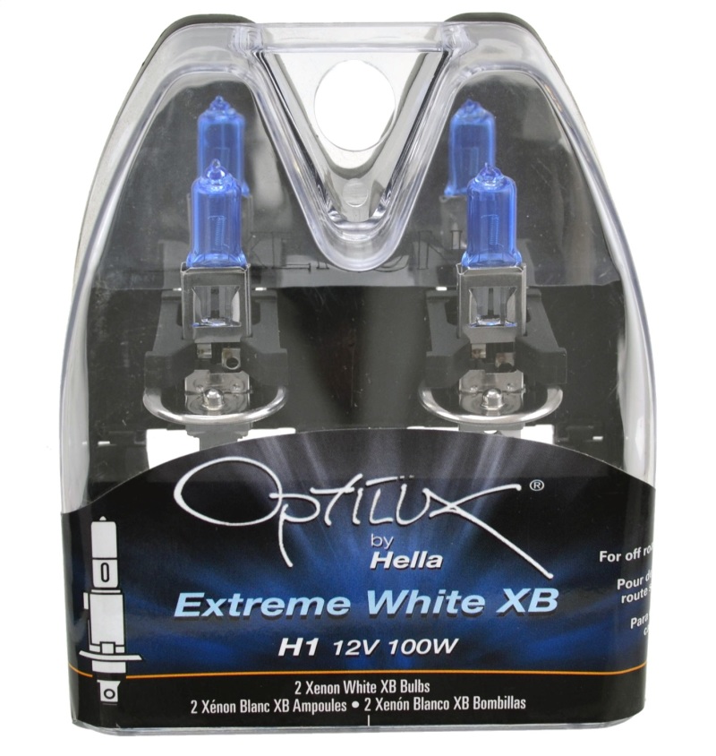 Hella Optilux H1 100W XB Extreme White Bulbs (Pair) - H71070227
