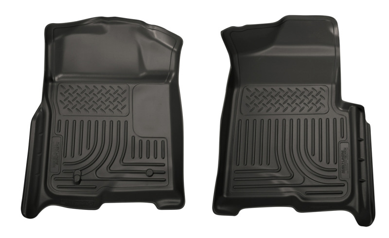 Husky Liners 08-10 Ford SuperDuty Regular/Super/Crew Cab WeatherBeater Black Floor Liners - 18381