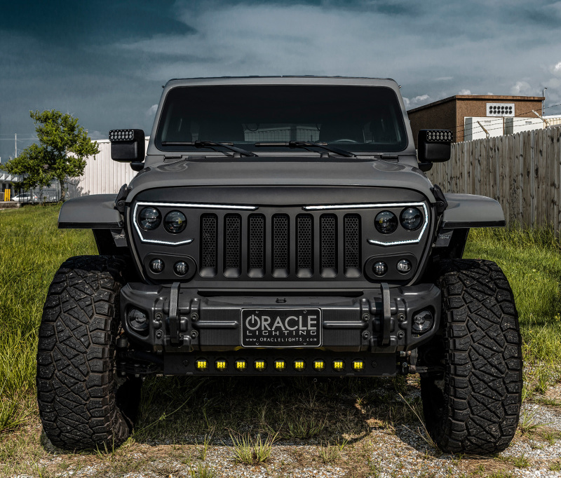 ORACLE Lighting 2019+ Jeep Wrangler JL / Gladiator JT Skid Plate w/ Integrated LED Emitters - Yellow - 5883-006