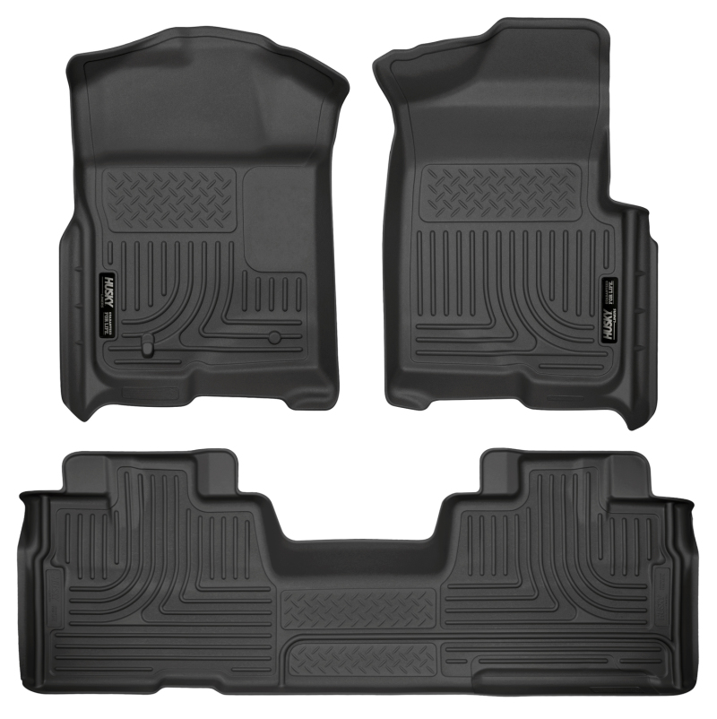 Husky Liners 09-12 Ford F-150 Super Cab WeatherBeater Combo Black Floor Liners - 98341