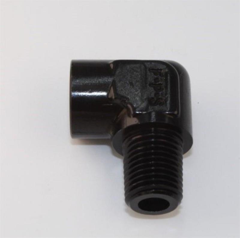 Fragola 1/8 Pipe 90 Degree Elbow Male/Female - Black - 491401-BL