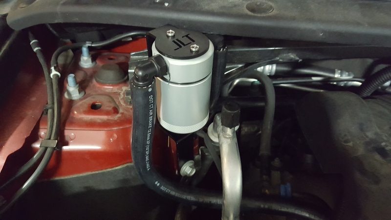 J&amp;L 13-19 Ford Explorer Sport EcoBoost V6 Passenger Side Oil Separator 3.0 - Clear Anodized - 3022P-C