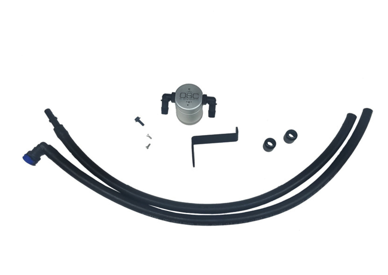 J&amp;L 2019-2024 Ford Ranger 2.3L Driver Side Oil Separator 3.0 - Clear Anodized - 3037D-C