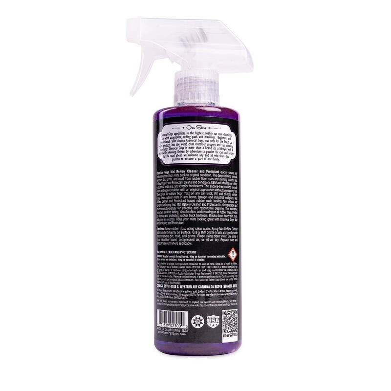 Chemical Guys Mat ReNew Rubber + Vinyl Floor Mat Cleaner & Protectant - 16oz - CLD_700_16