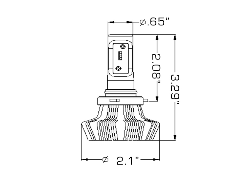 Oracle 9006 4000 Lumen LED Headlight Bulbs (Pair) - 6000K - 5240-001