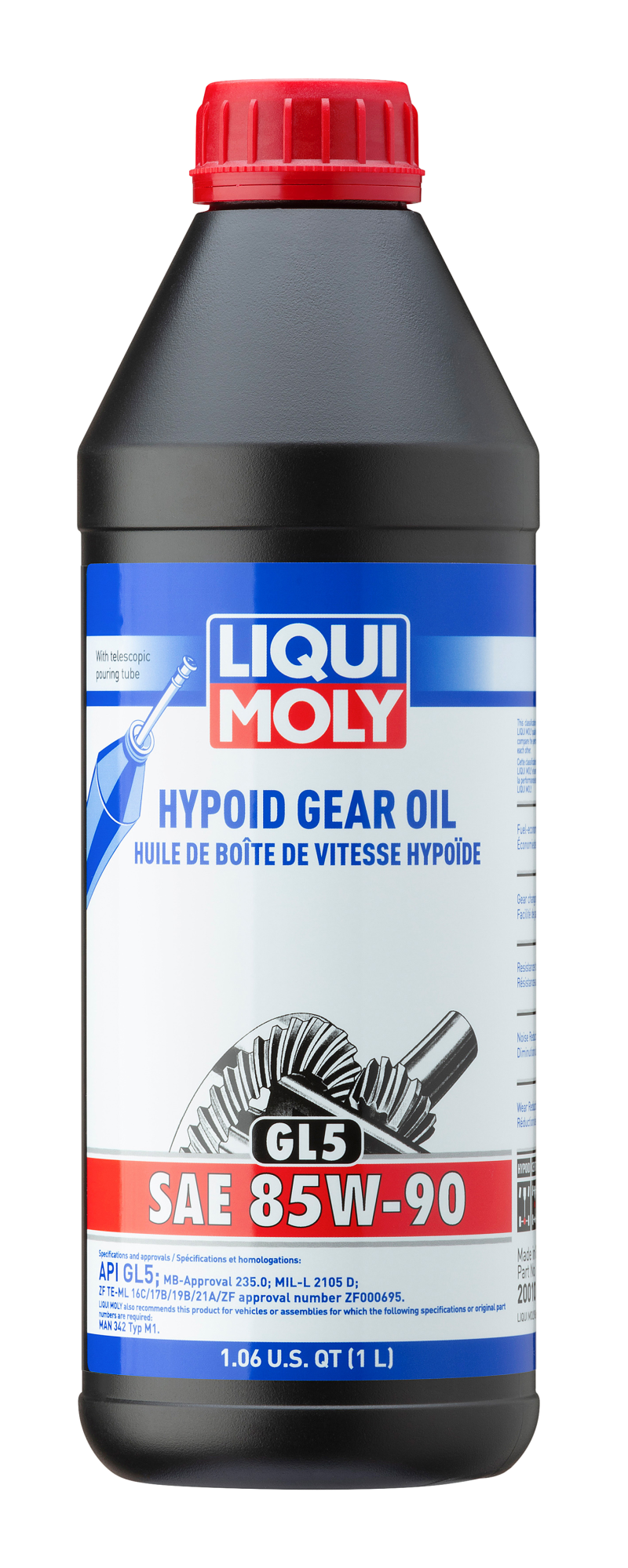 LIQUI MOLY 1L Hypoid Gear Oil (GL5) SAE 85W90 - 20010