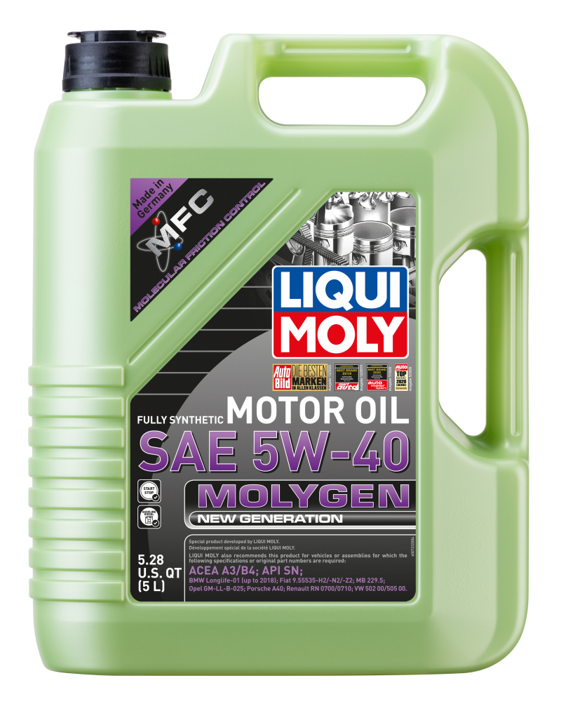LIQUI MOLY 5L Molygen New Generation Motor Oil SAE 5W40 - 20232