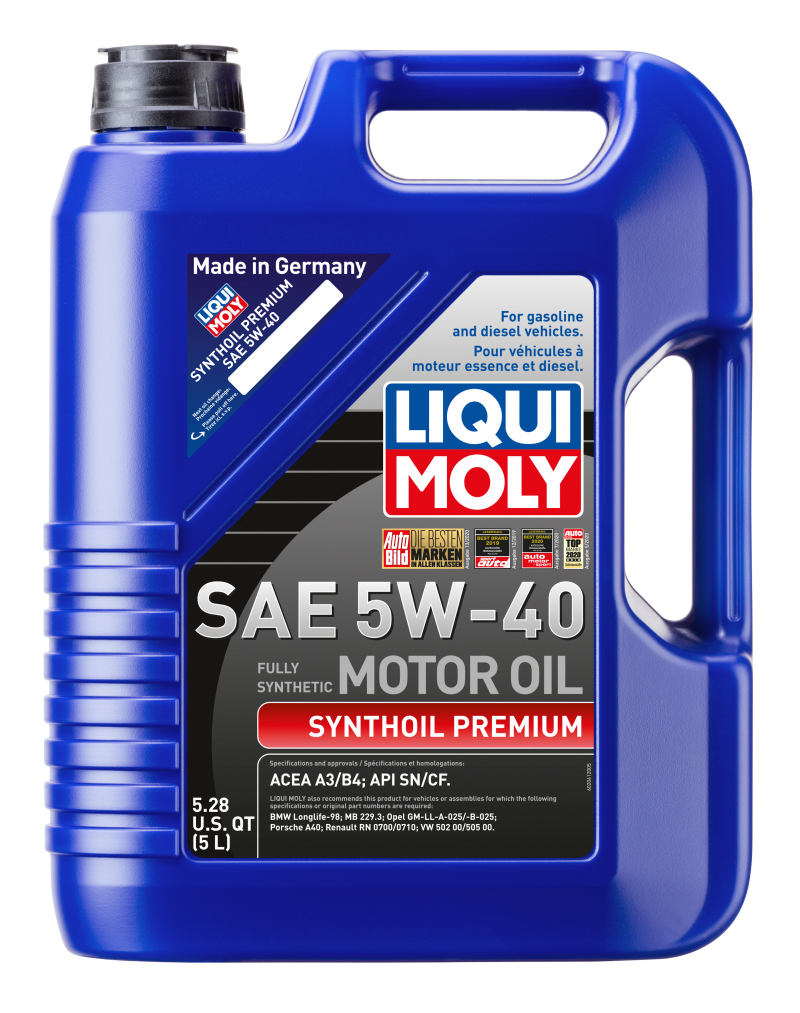 LIQUI MOLY 5L Synthoil Premium Motor Oil SAE 5W40 - 2041