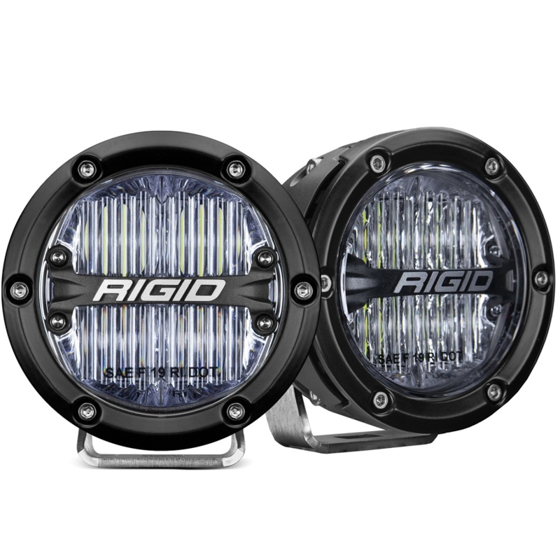 Rigid Industries 360-Series 4in LED SAE J583 Fog Light - White (Pair) - 36120