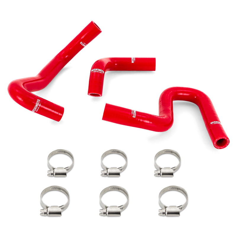 Mishimoto 96-02 4Runner 3.4L Silicone Heater Hose Kit (w/o Rear Heater) Red - MMHOSE-4RUN34-96HHRD