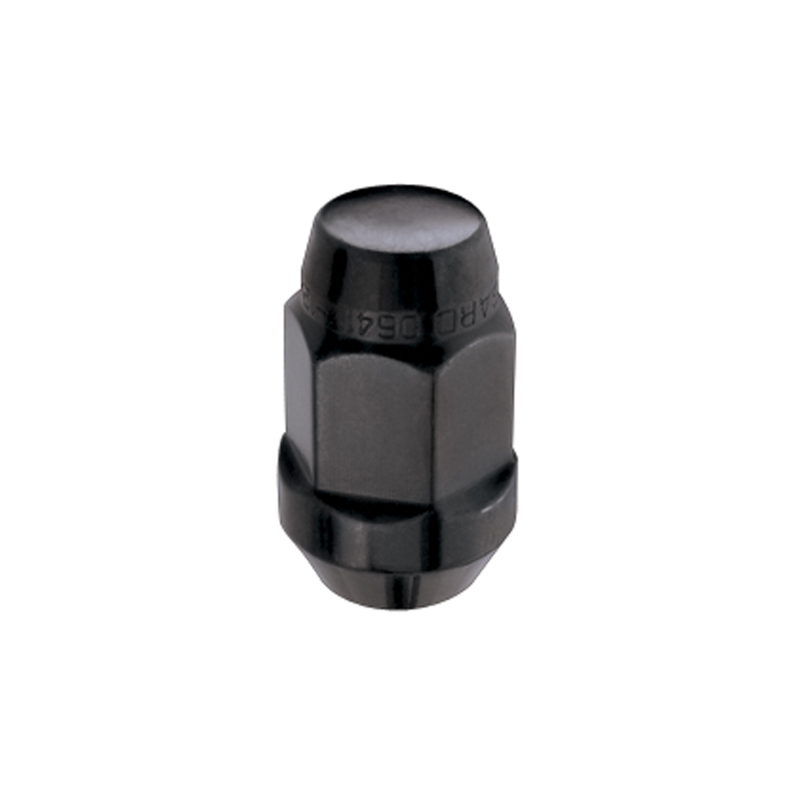 McGard Hex Lug Nut (Cone Seat Bulge Style) 1/2-20 / 3/4 Hex / 1.45in. Length (4-pack) - Black - 64029