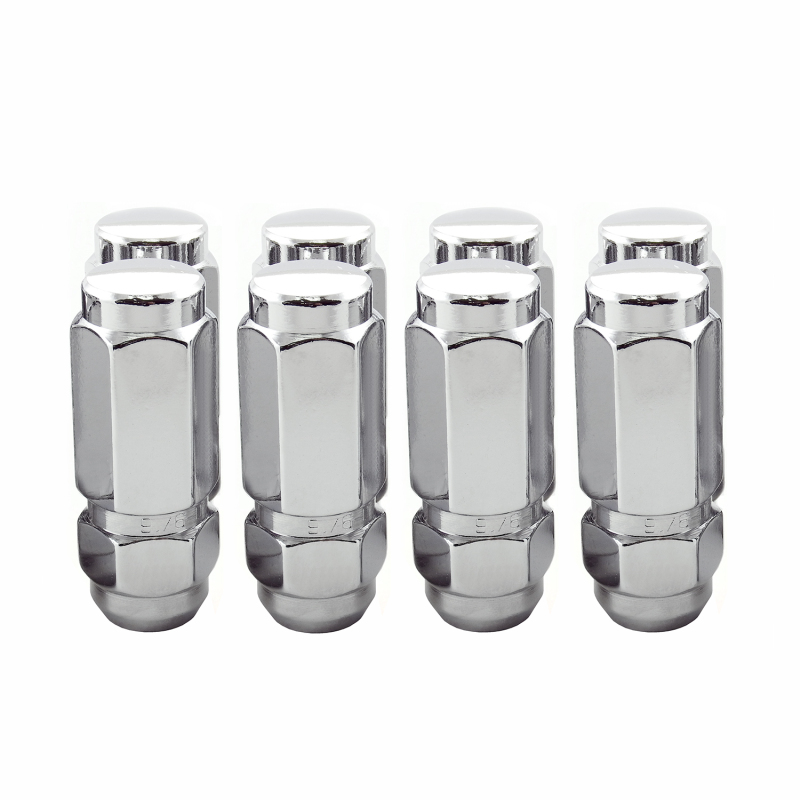 McGard Hex Lug Nut (Cone Seat / Duplex) 9/16-18 / 7/8 Hex / 2.5in. Length (8-Pack) - Chrome - 64806