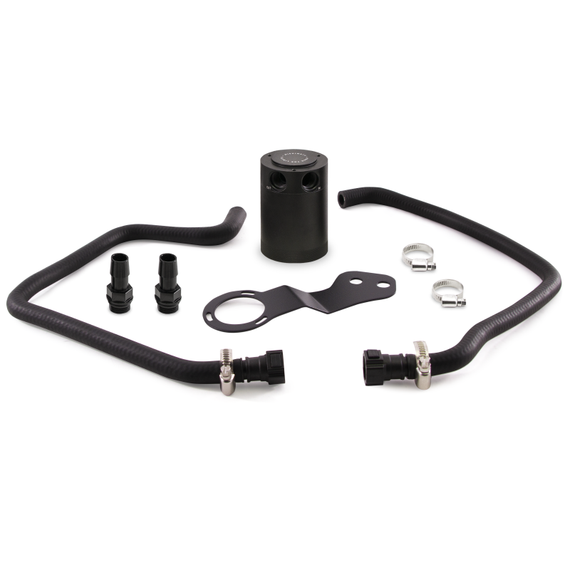 Mishimoto 2016+ Chevrolet Camaro SS Baffled Oil Catch Can Kit - Black - MMBCC-CAM8-16PBE