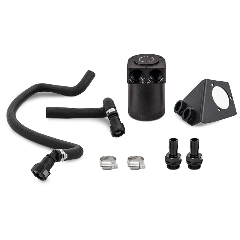 Mishimoto 2020+ Chevrolet Corvette C8 Baffled Oil Catch Can Kit (PCV Side) - Black - MMBCC-C8-20P