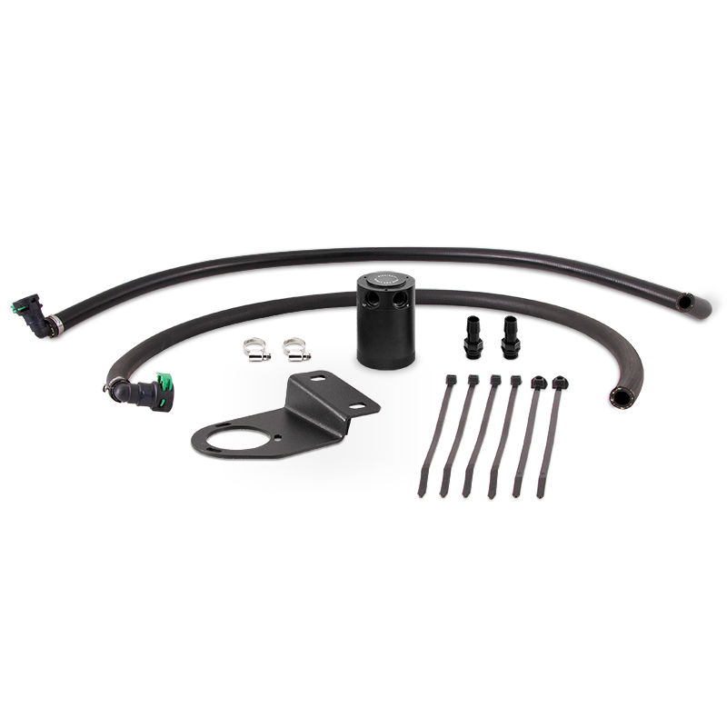 Mishimoto 19+ Ford Ranger Baffled Oil Catch Can Kit - Black - MMBCC-RGR-19PBE