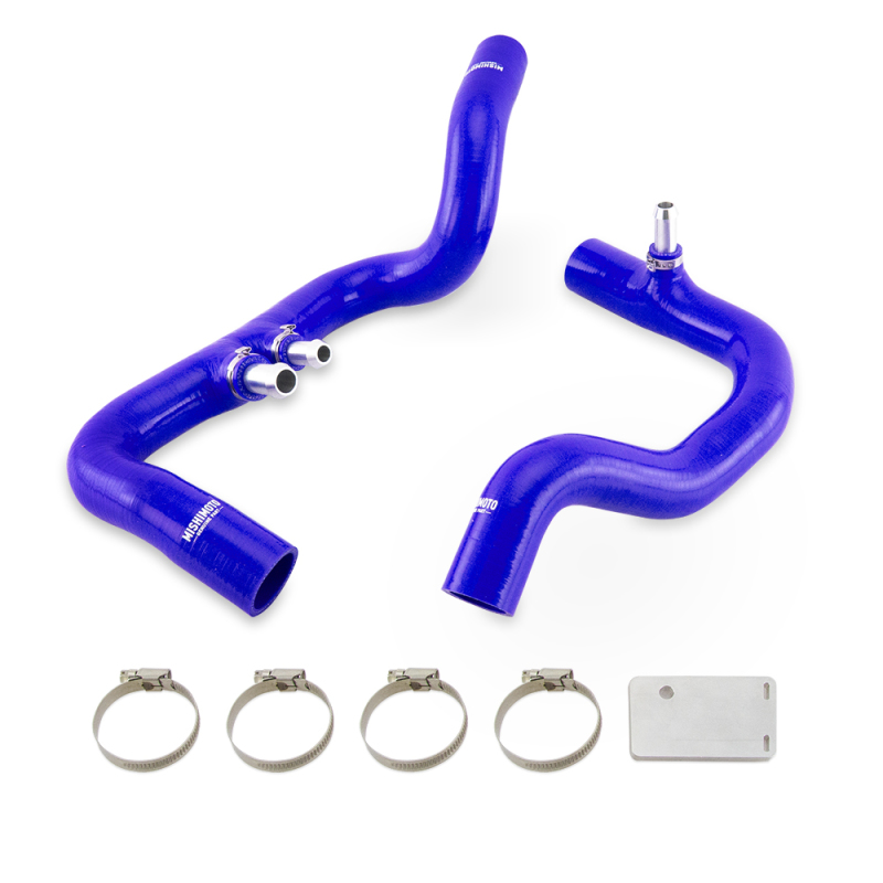 Mishimoto 2018+ Jeep Wrangler JL / Gladiator JT 3.6L AT Blue Silicone Radiator Coolant Hose Kit - MMHOSE-JLP-18ABL