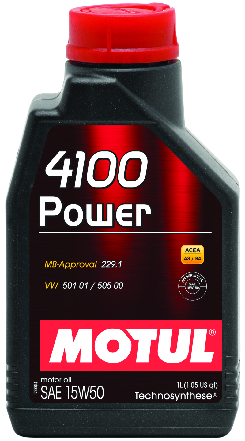 Motul 1L Engine Oil 4100 POWER 15W50 - VW 505 00 501 01 - MB 229.1 - 102773