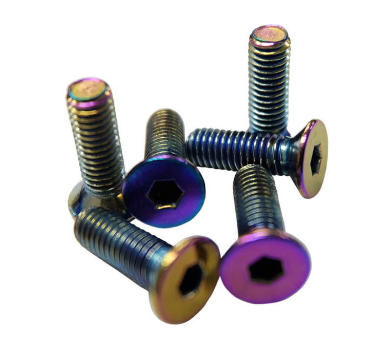 NRG Steering Wheel Screw Upgrade Kit (Conical) - Neochrome - SWS-100MC