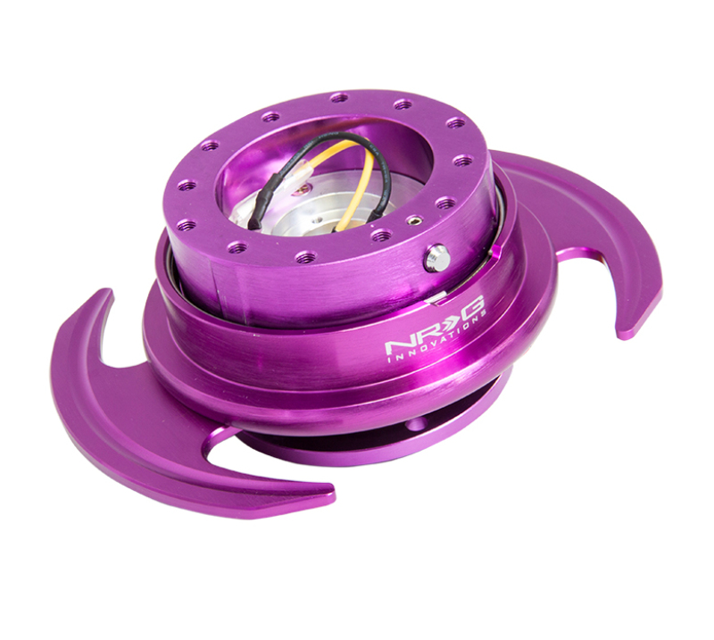 NRG Quick Release Kit Gen 3.0 - Purple Body / Purple Ring w/Handles - SRK-650PP