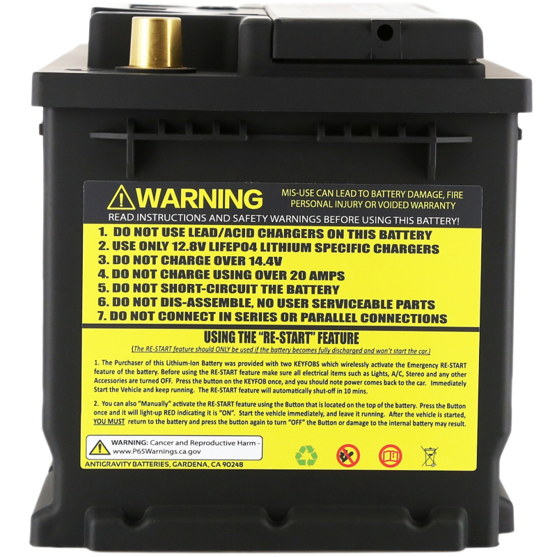 Antigravity H7/Group 94R Lithium Car Battery w/Re-Start - AG-H7-80-RS