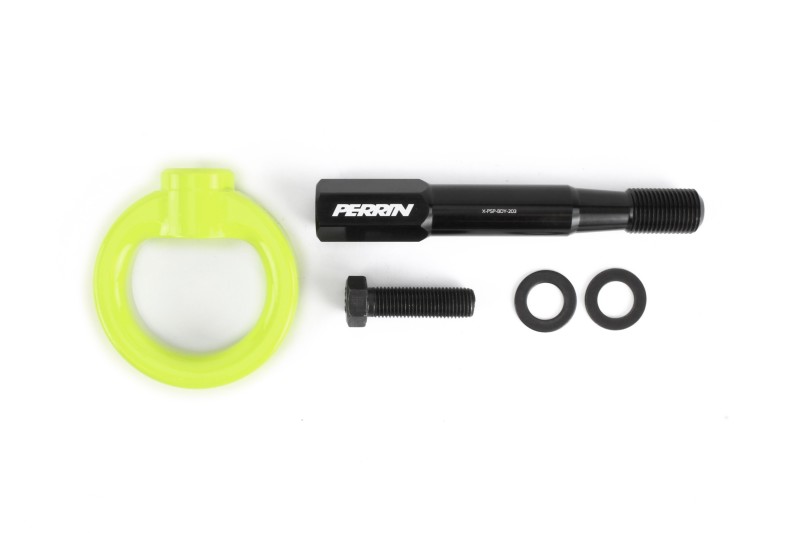 Perrin 15-17 Subaru WRX/STI Tow Hook Kit (Front) - Neon Yellow - PSP-BDY-232NY