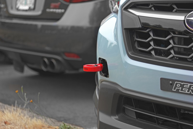 PERRIN 22-25 Subaru WRX / 18-23 Crosstrek / 20-25 OBXT / 17-23 Impreza Tow Hook Kit (Front) - Red - PSP-BDY-237RD