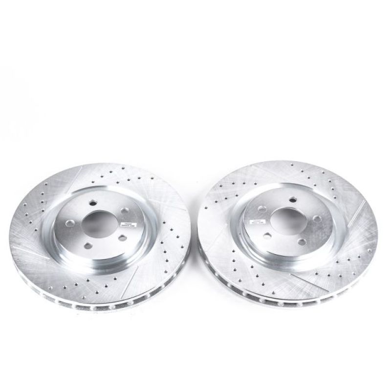 Power Stop 07-14 Ford Mustang Front Evolution Drilled & Slotted Rotors - Pair - AR8184XPR