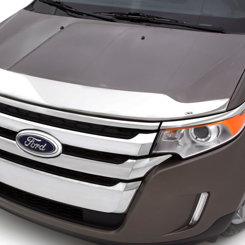 AVS 08-12 Chevy Malibu (Grille Fascia Mount) Aeroskin Low Profile Hood Shield - Chrome - 620006