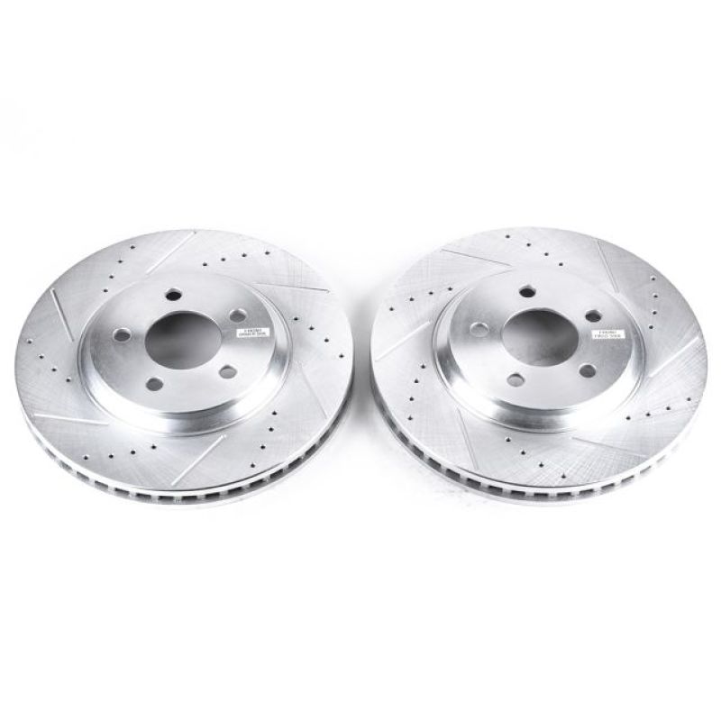 Power Stop 05-14 Ford Mustang Front Evolution Drilled & Slotted Rotors - Pair - AR8171XPR