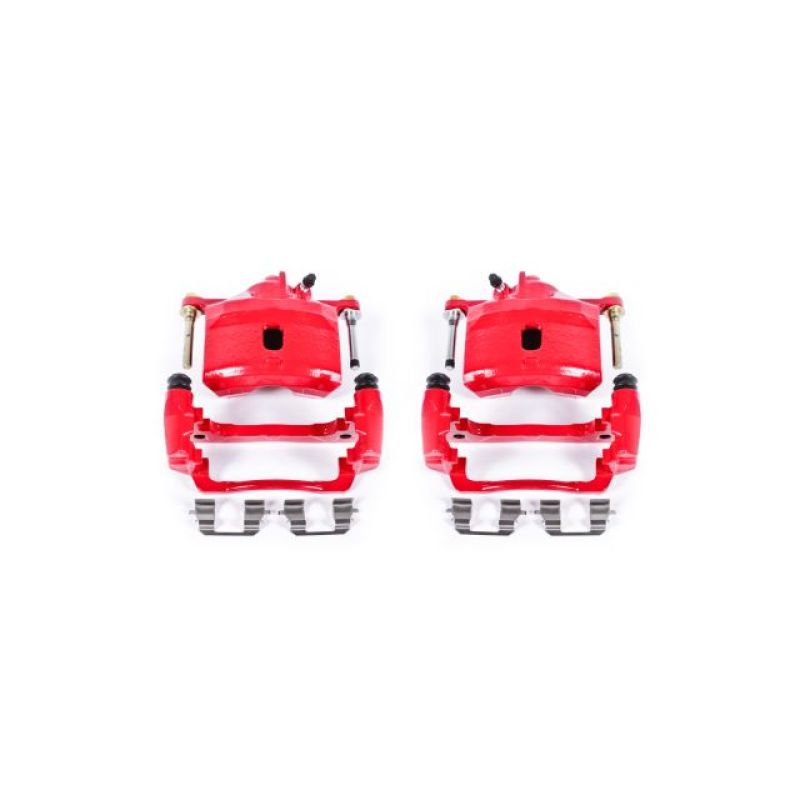 Power Stop 97-00 Acura EL Front Red Calipers w/Brackets - Pair - S1832