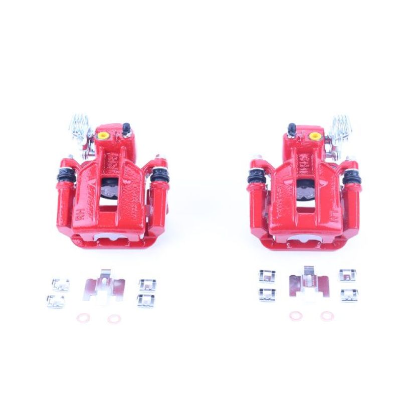 Power Stop 94-01 Ford Mustang Rear Red Calipers w/Brackets - Pair - S4824A