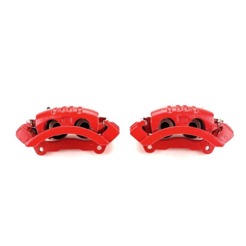 Power Stop 06-08 Dodge Ram 1500 Rear Red Calipers w/Brackets - Pair - S4894