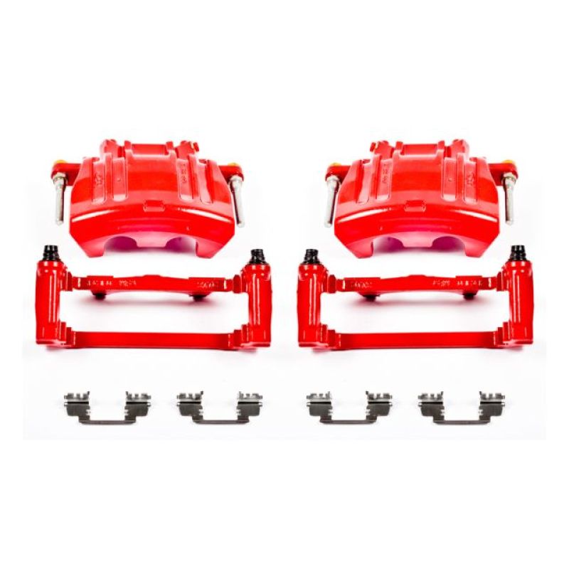 Power Stop 2012 Chrysler 300 Front Red Calipers w/Brackets - Pair - S5016A