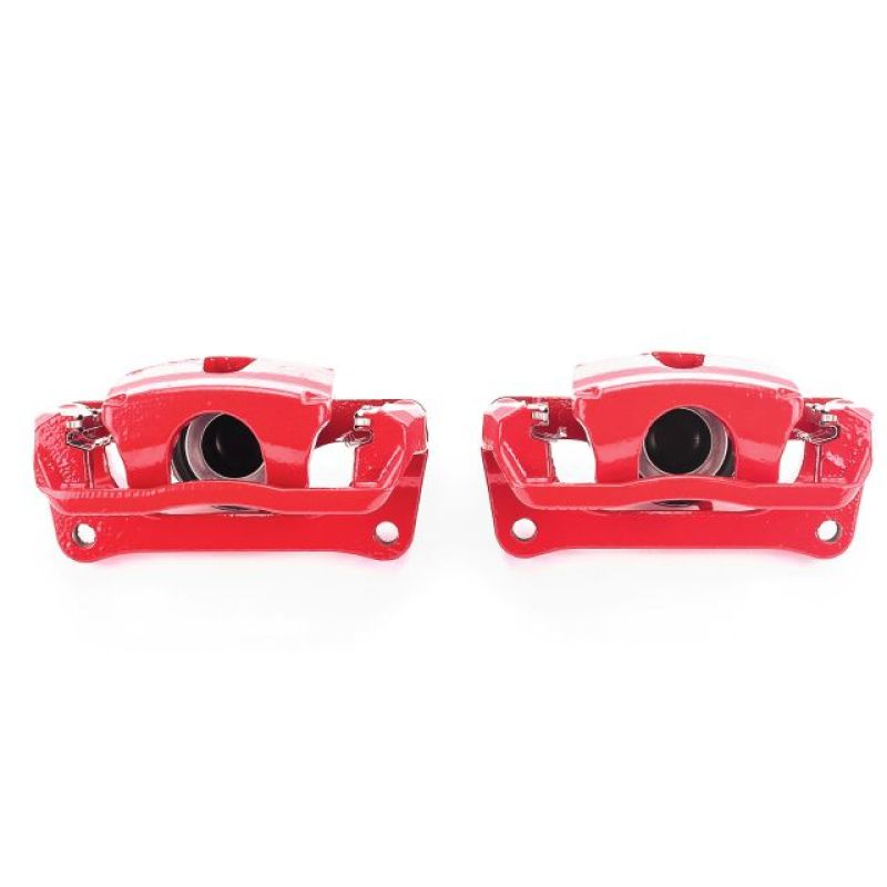Power Stop 12-17 Ford F-150 Rear Red Calipers w/Brackets - Pair - S5396
