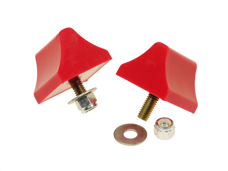 Prothane Universal Bump Stop 1-3/8 X 2 X 2-1/4 Wedge - Red - 19-1303