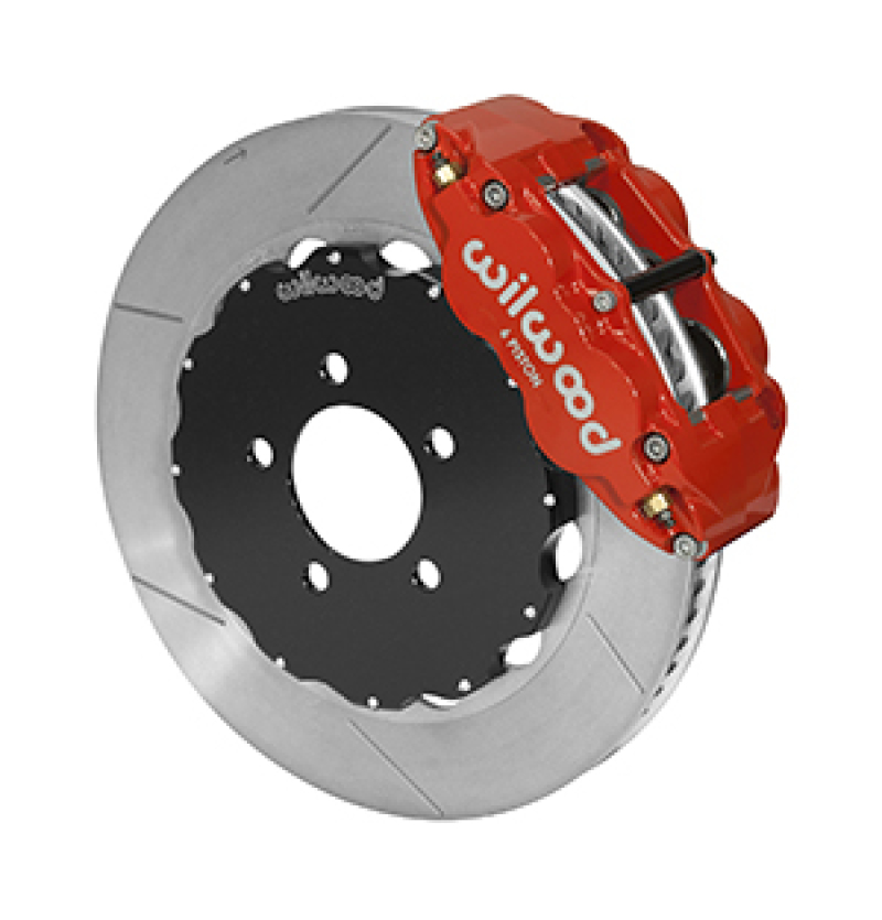 Wilwood 03-11 Crown Victoria Forged Narrow Superlite 6R Front Brake Kit w/ Slotted GT Rotor - Red - 140-14681-R