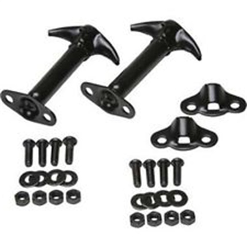 Rampage 1945-1949 Jeep CJ2A Hood Catch Kit - Black - 7601