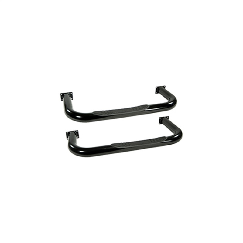 Rugged Ridge 3in Round Tube Side Steps Black 76-83 CJ5 - 11590.01