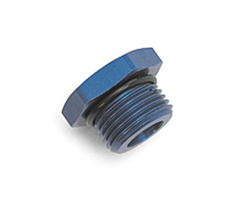 Russell Performance -10 AN Straight Thread Plug (Blue) - 660290