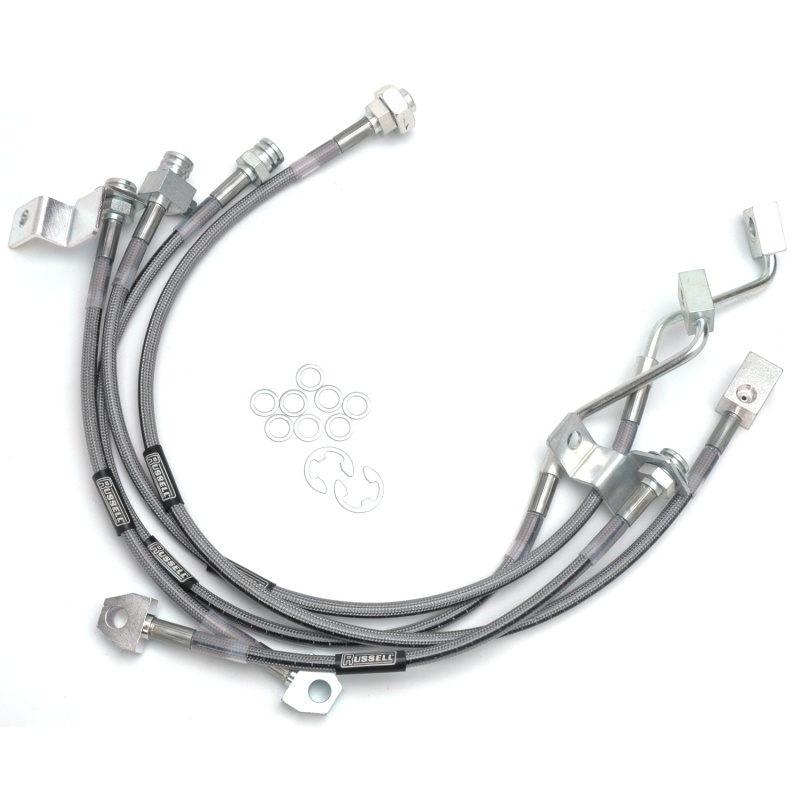 Russell Performance 99-06 Ford Excursion 4WD with 4in-5.5in lift Brake Line Kit - 696490