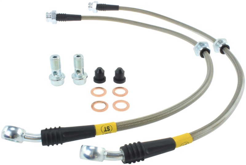 StopTech 89-1/98 Nissan 240SX Stainless Steel Front Brake Lines - 950.42009